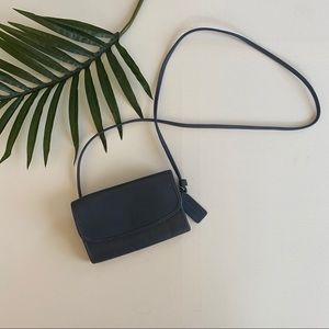 Vintage Coach Mini Crossbody Dark Blue Wallet